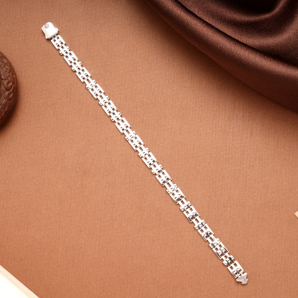 Classic H Link Men’s Silver Bracelet