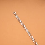 Modern Box Link Design Silver Bracelet