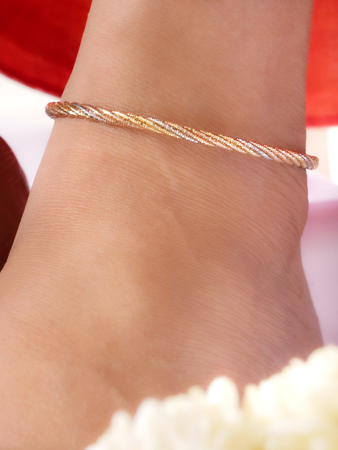 Rosé Mirage Beaded Anklet
