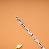 Delicate Link Pattern Silver Bracelet