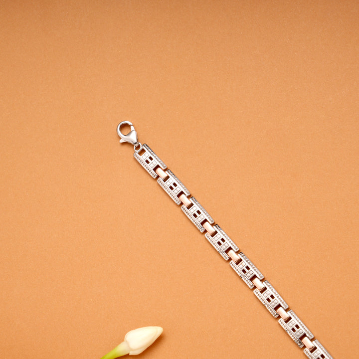 Delicate Link Pattern Silver Bracelet