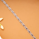Delicate Link Pattern Silver Bracelet