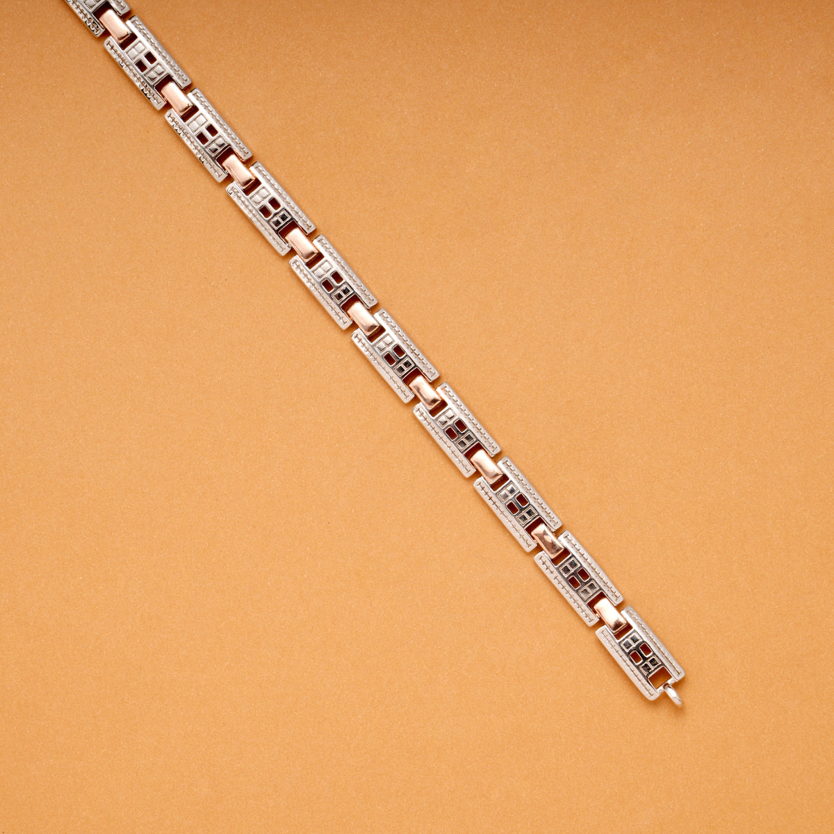Delicate Link Pattern Silver Bracelet