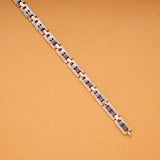 Delicate Link Pattern Silver Bracelet