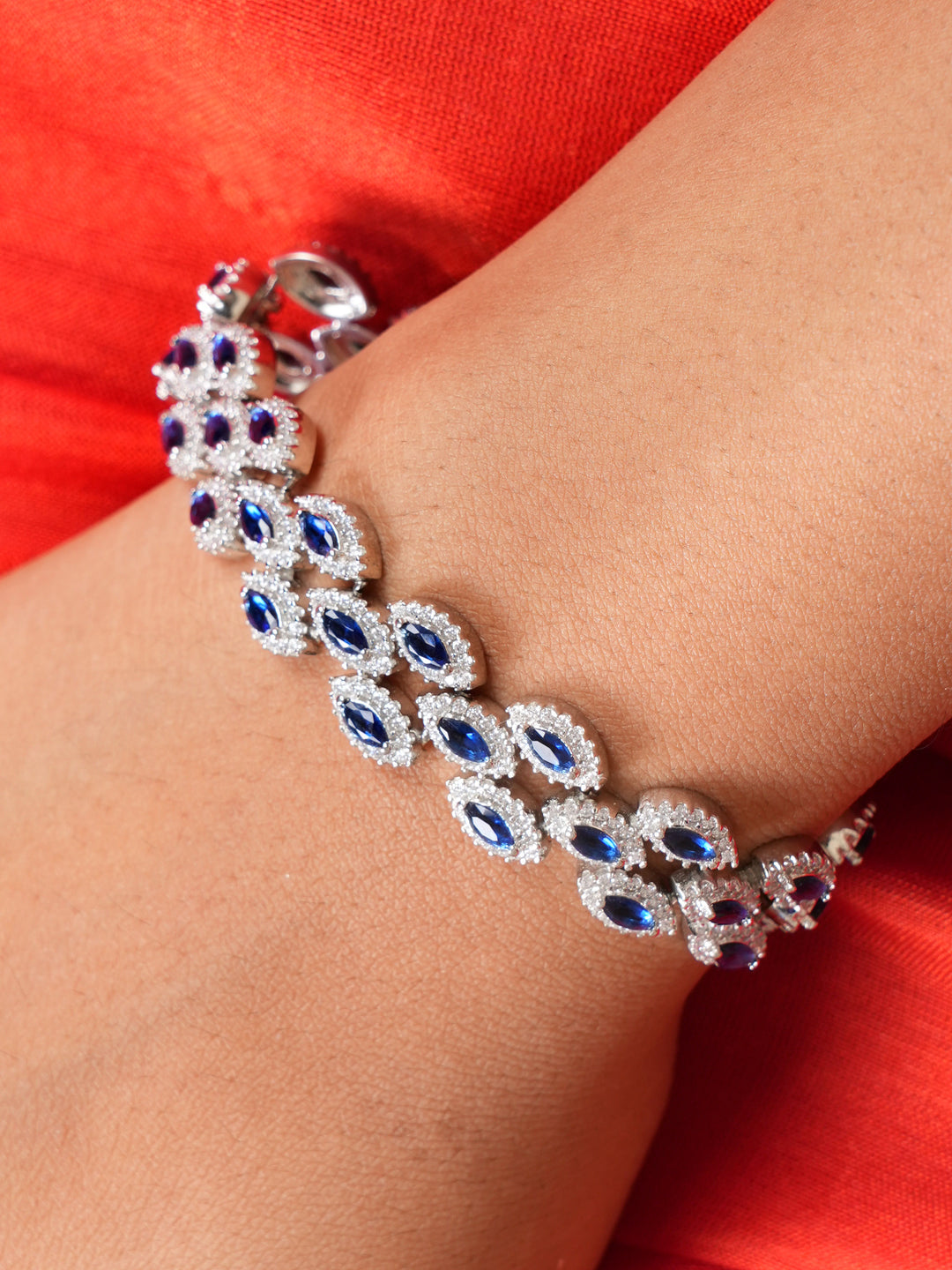 Sapphire Sparkle Marquise Bracelet
