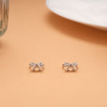 Minimal Bow Design Silver Stud