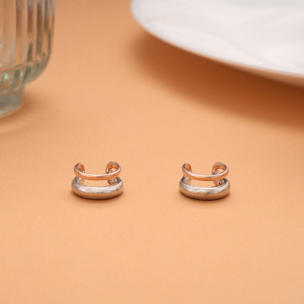 Minimalist Double Band Silver Ear Cuff