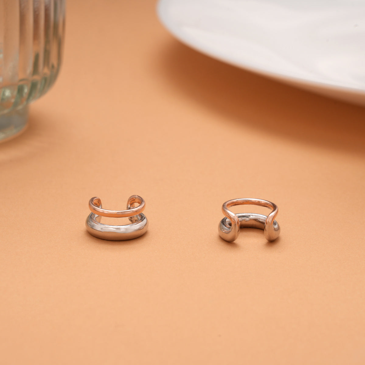 Minimalist Double Band Silver Ear Cuff