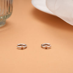 Tiny Charm Huggie Hoop Silver Ear Cuff