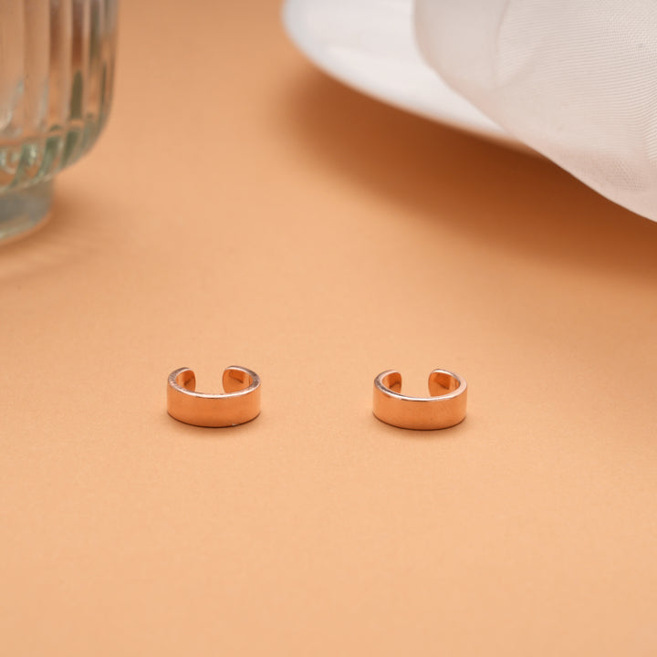 Minimalist Band Design Silver Rose Gold Ear Cuff