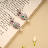 Sparkling Swarovski Floral Emerald Necklace Set