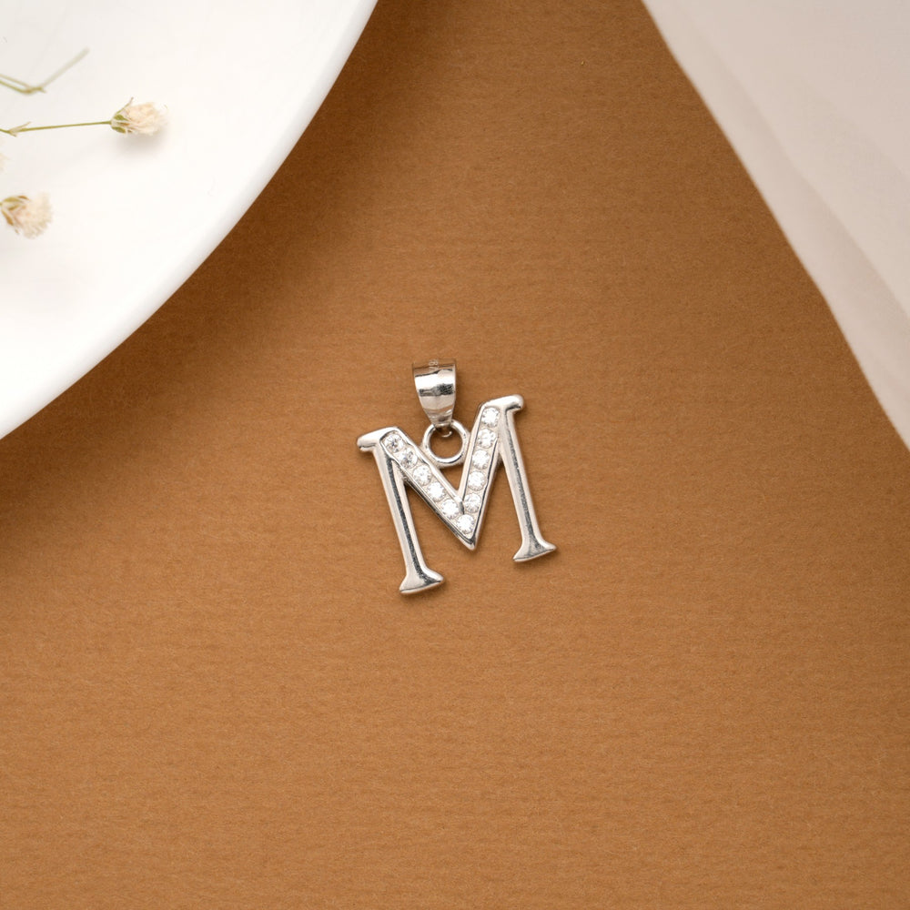 Graceful M Design Silver Pendant