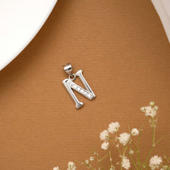Timeless N Design Silver Pendant