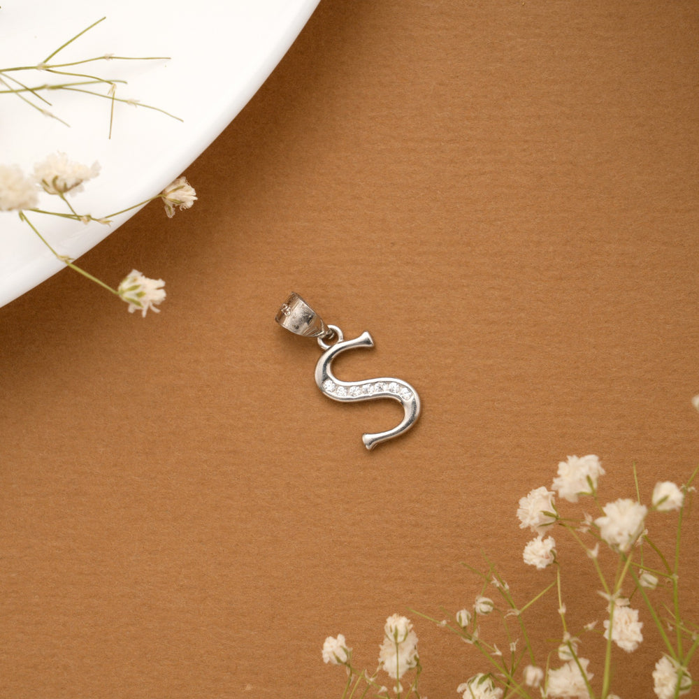 Sophisticated S Design Silver Pendant