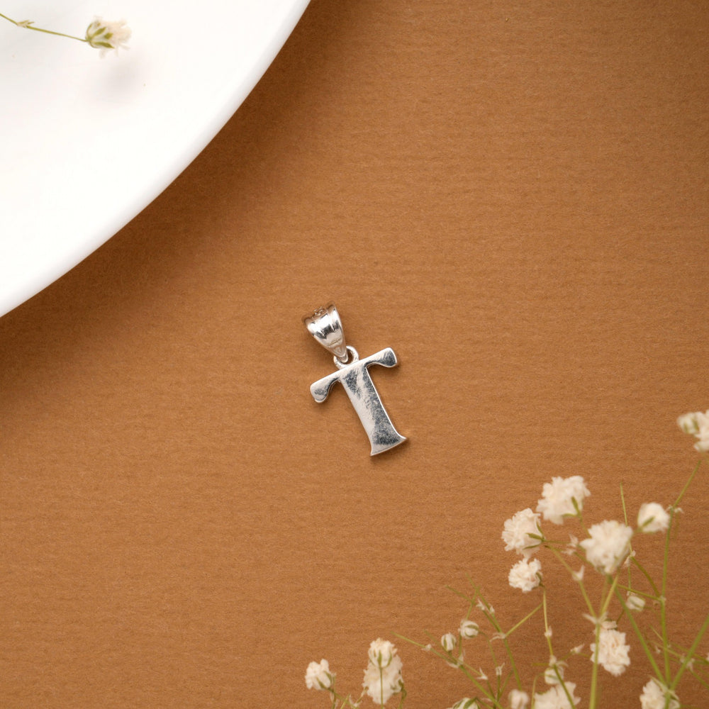 Shinning T Design Silver Pendant