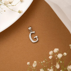 Elegant G Design Silver Pendant