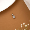 Modern Square Silver Pendant