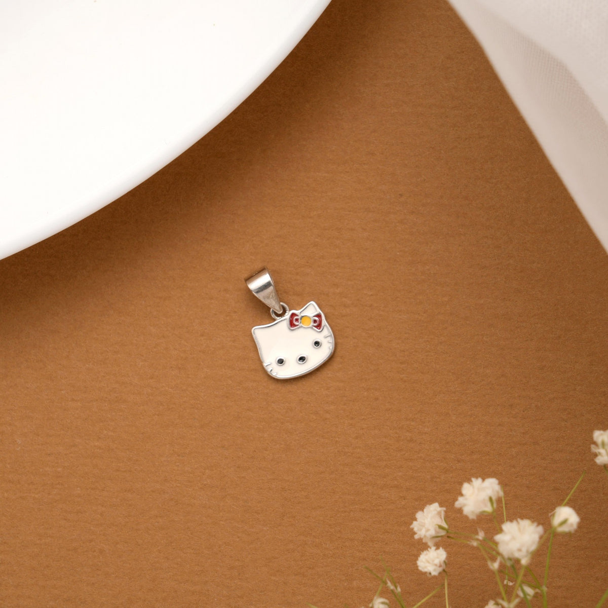 Hello Kitty Design Silver Pendant