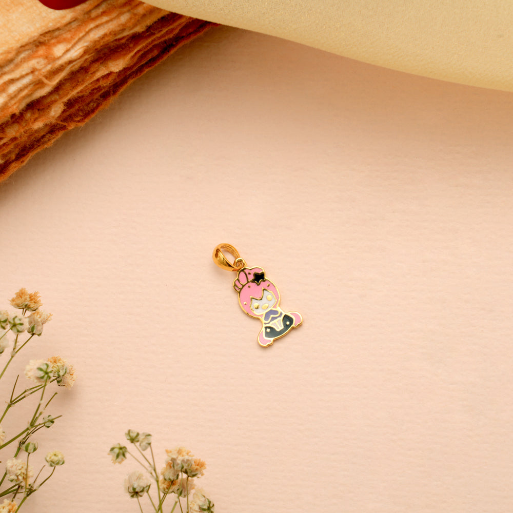 Mini Pink Toy Gold Pendant