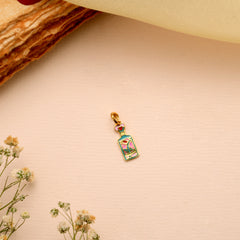 Unique Gold Art Enamel Pendant