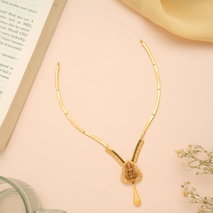 Divine Gold Lakshmi Casting Necklace
