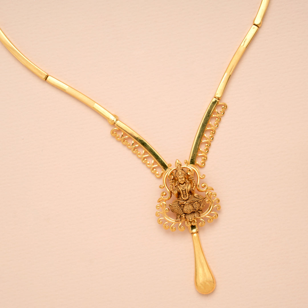 Divine Gold Lakshmi Casting Necklace