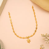 Twin Leaf with Infinity Gold Necklace