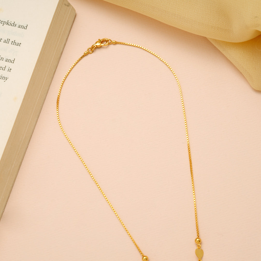 Heart with Blossom with Gold Necklace