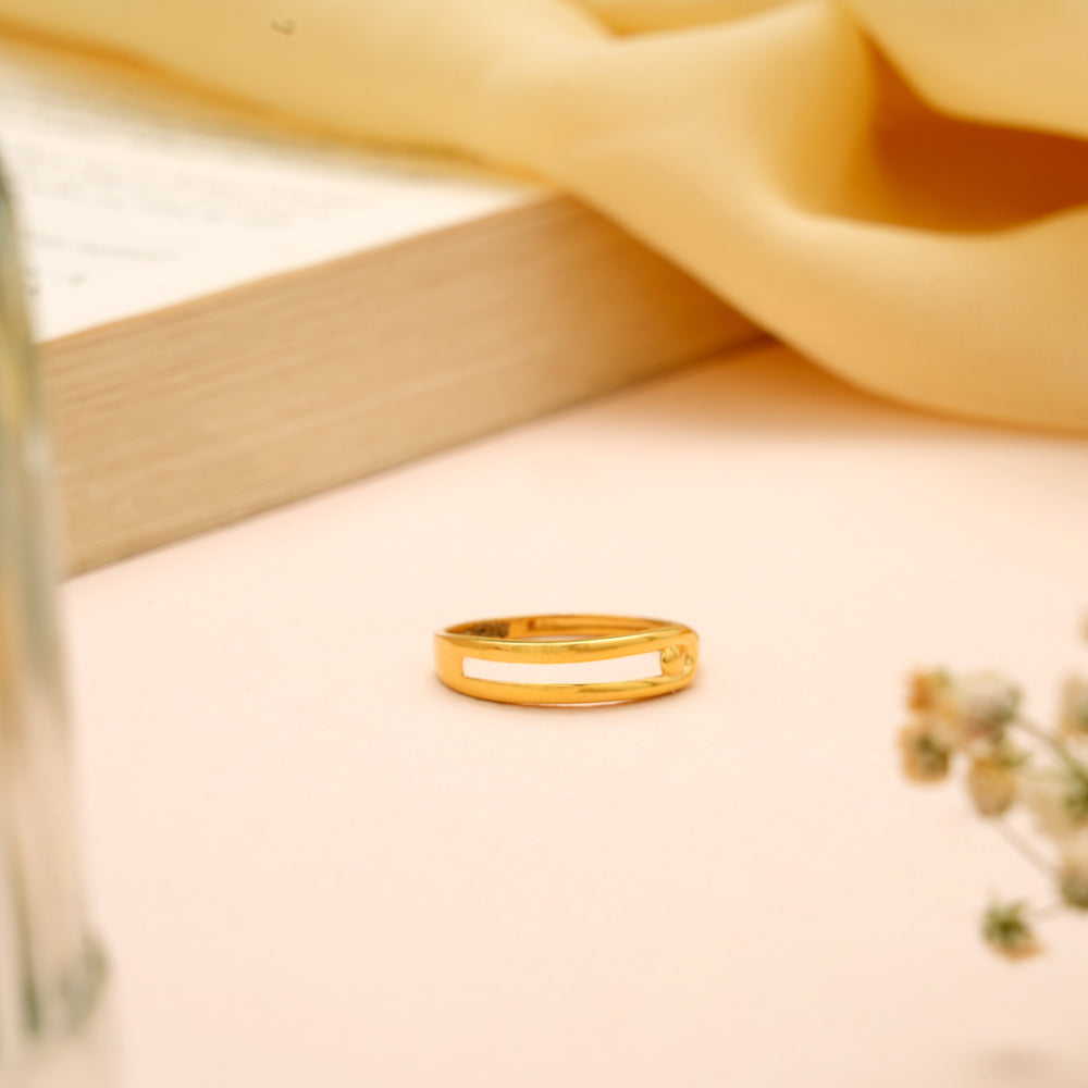 Modern Minimalist Gold Hollow Band Ring