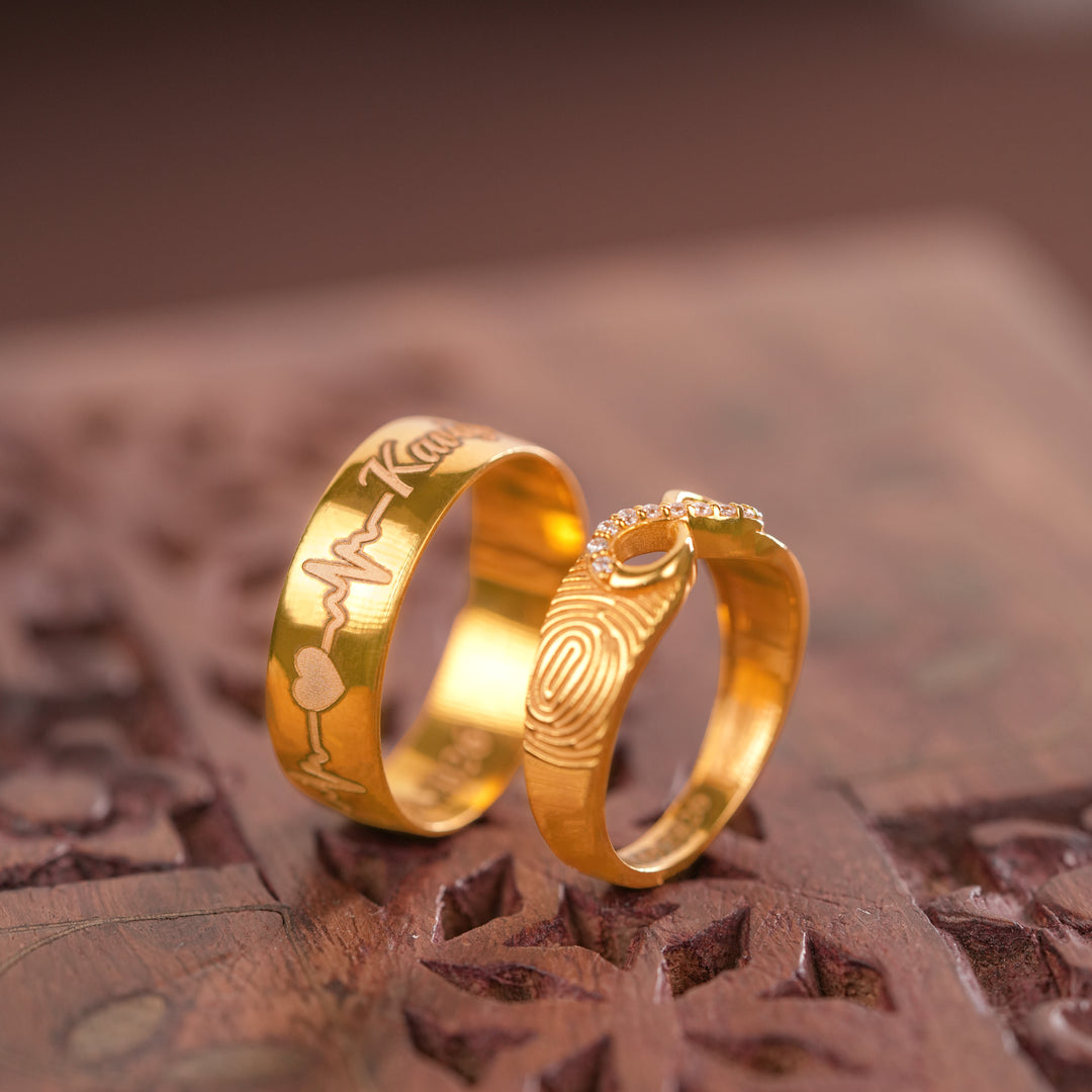 Customisation Gold Infinity Couple Ring