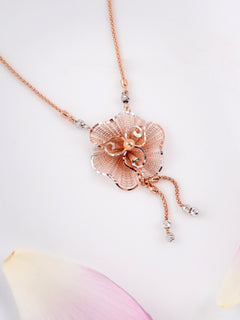 Floral Petal Drape in Rose Gold Chain