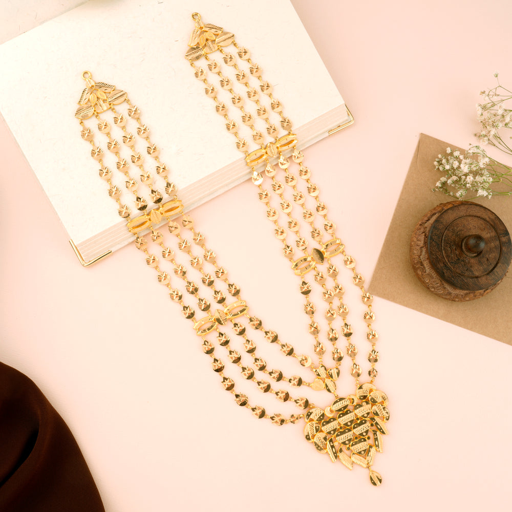 Trendy Turkey Pattern Gold Haram