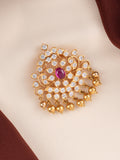 Traditional Ruby with Gold Balls Pendant