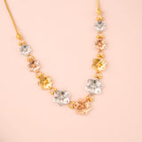 Tri Tone Floral Gold Chain
