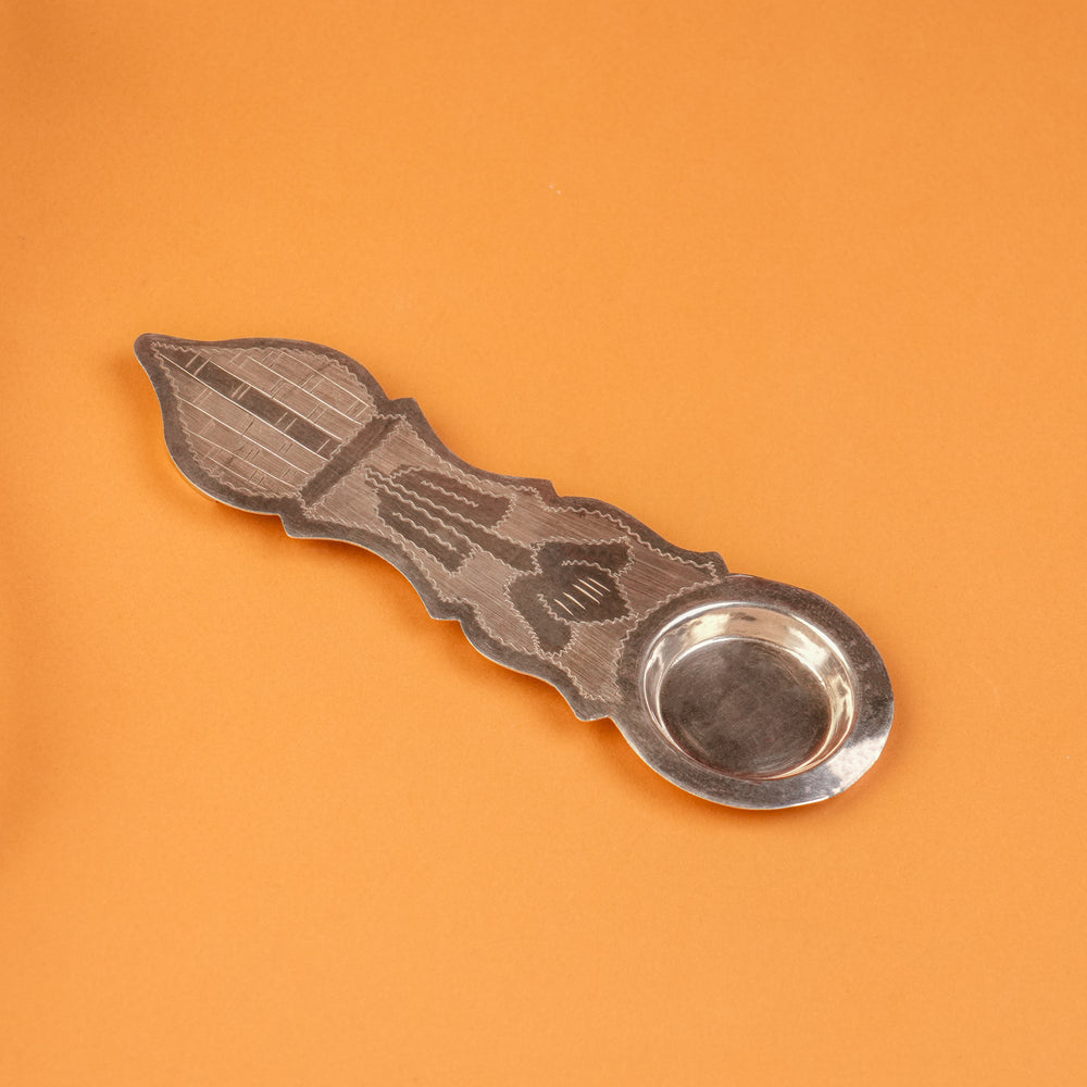Floral Silver Sudam Aarti Plate
