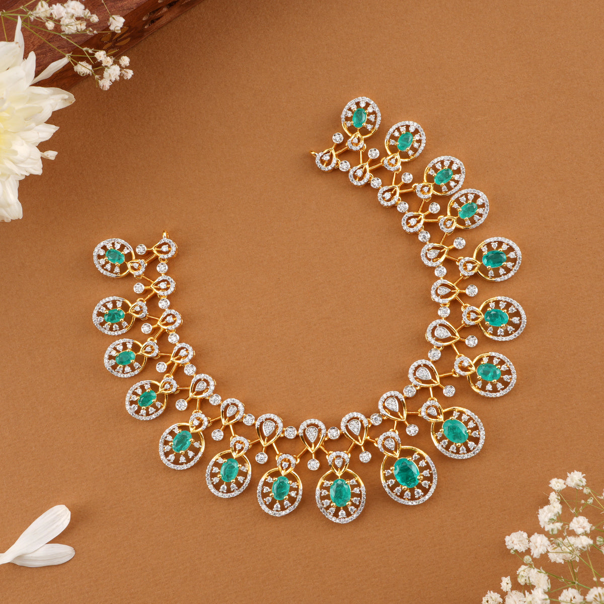 Regal Radiance Swarovski Emerald Necklace