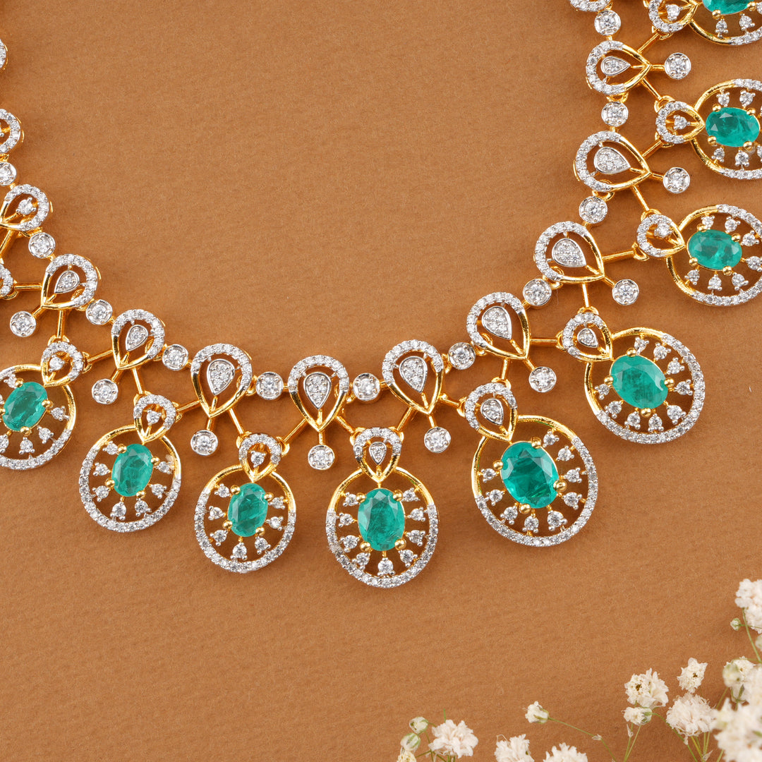 Regal Radiance Swarovski Emerald Necklace