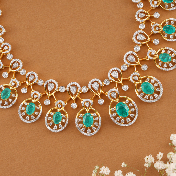 Regal Radiance Swarovski Emerald Necklace