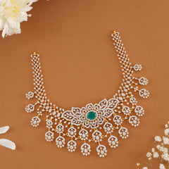 Grandeur Emerald Drop Swarovski Necklace
