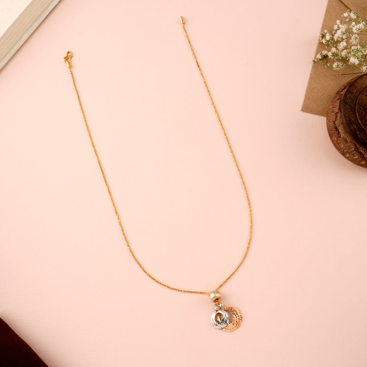 Simple Dual Tone Design Gold Chain