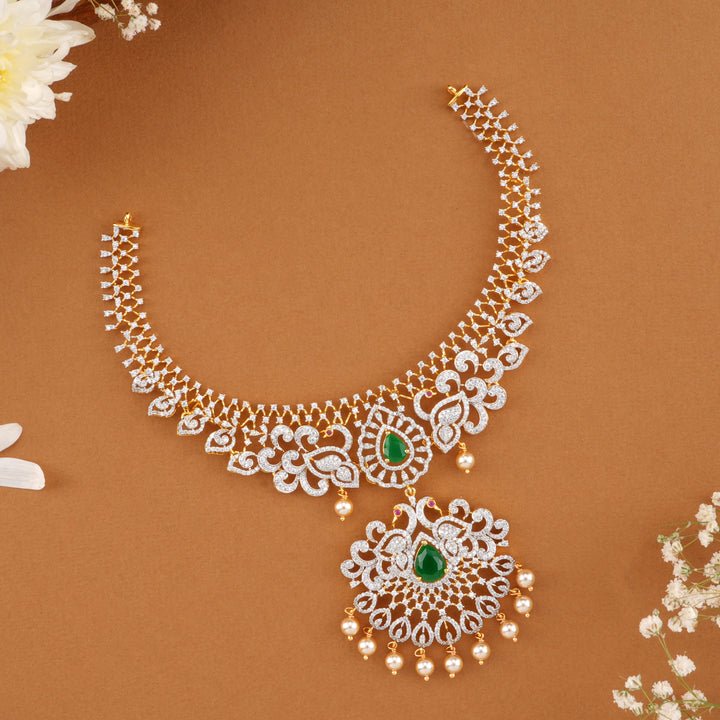 Emerald Crown Spark Swarovski Necklace