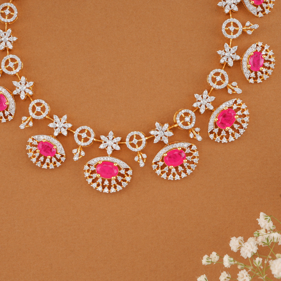 Timeless Sparkle Swarovski Ruby Necklace