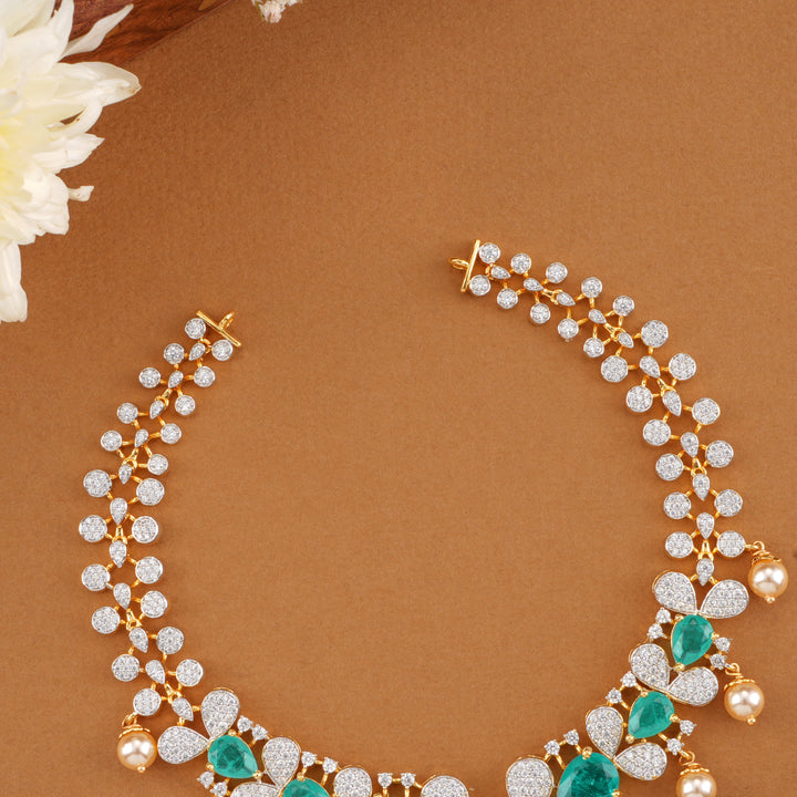 Classic Halo Drop Swarovski Necklace
