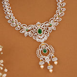 Pearl Blossom Sparkle Swarovski Necklace