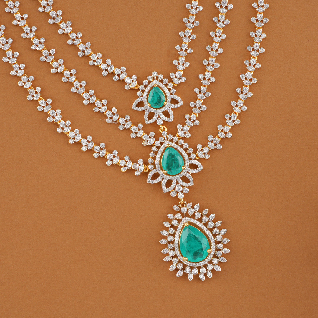 Layered  Emerald Swarovski Haram