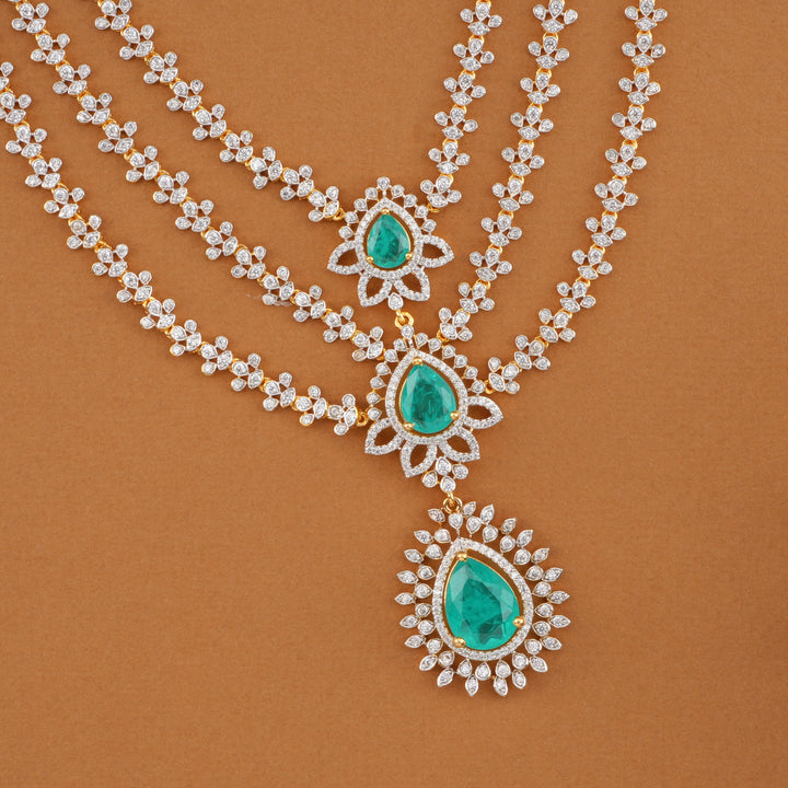 Layered  Emerald Swarovski Haram