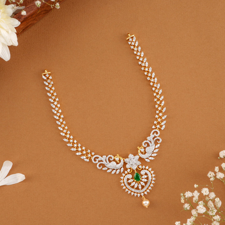 Floral Emerald Swarovski Choker Necklace
