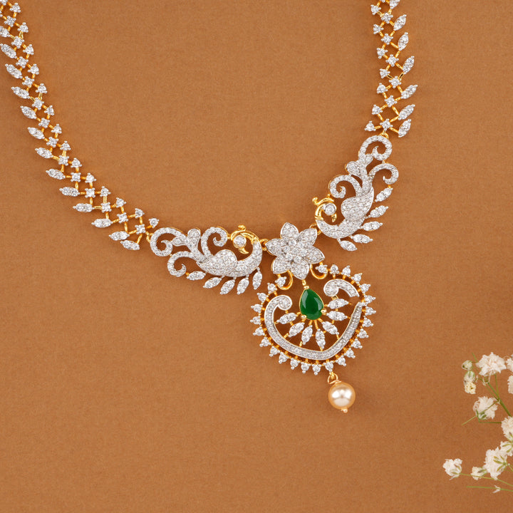 Floral Emerald Swarovski Choker Necklace