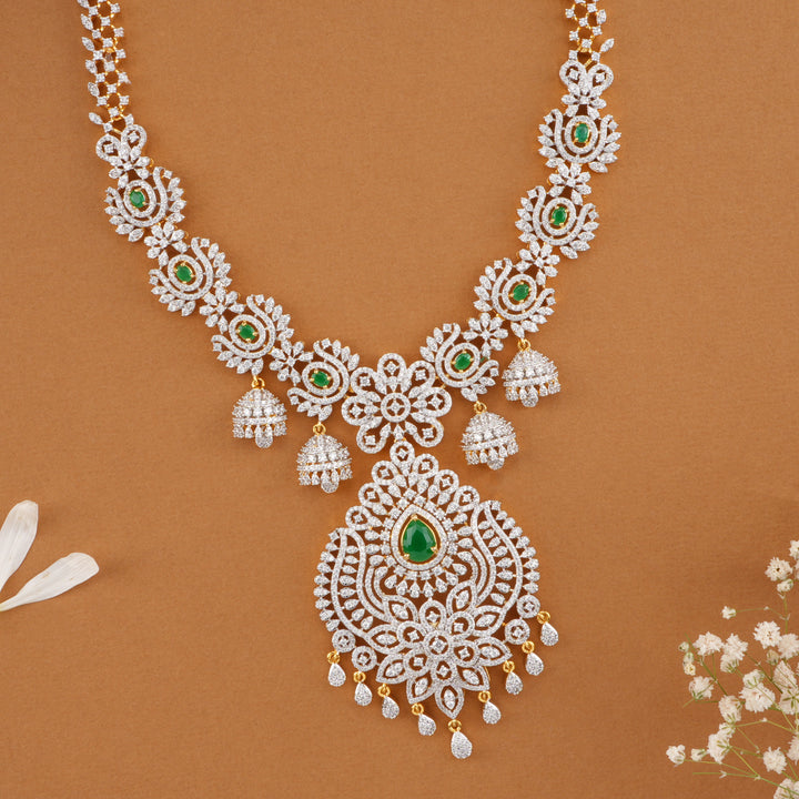 Heritage Emerald with Swarovski Ball Drops Necklace
