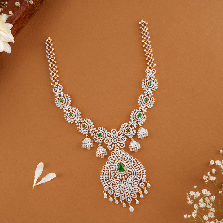 Heritage Emerald with Swarovski Ball Drops Necklace